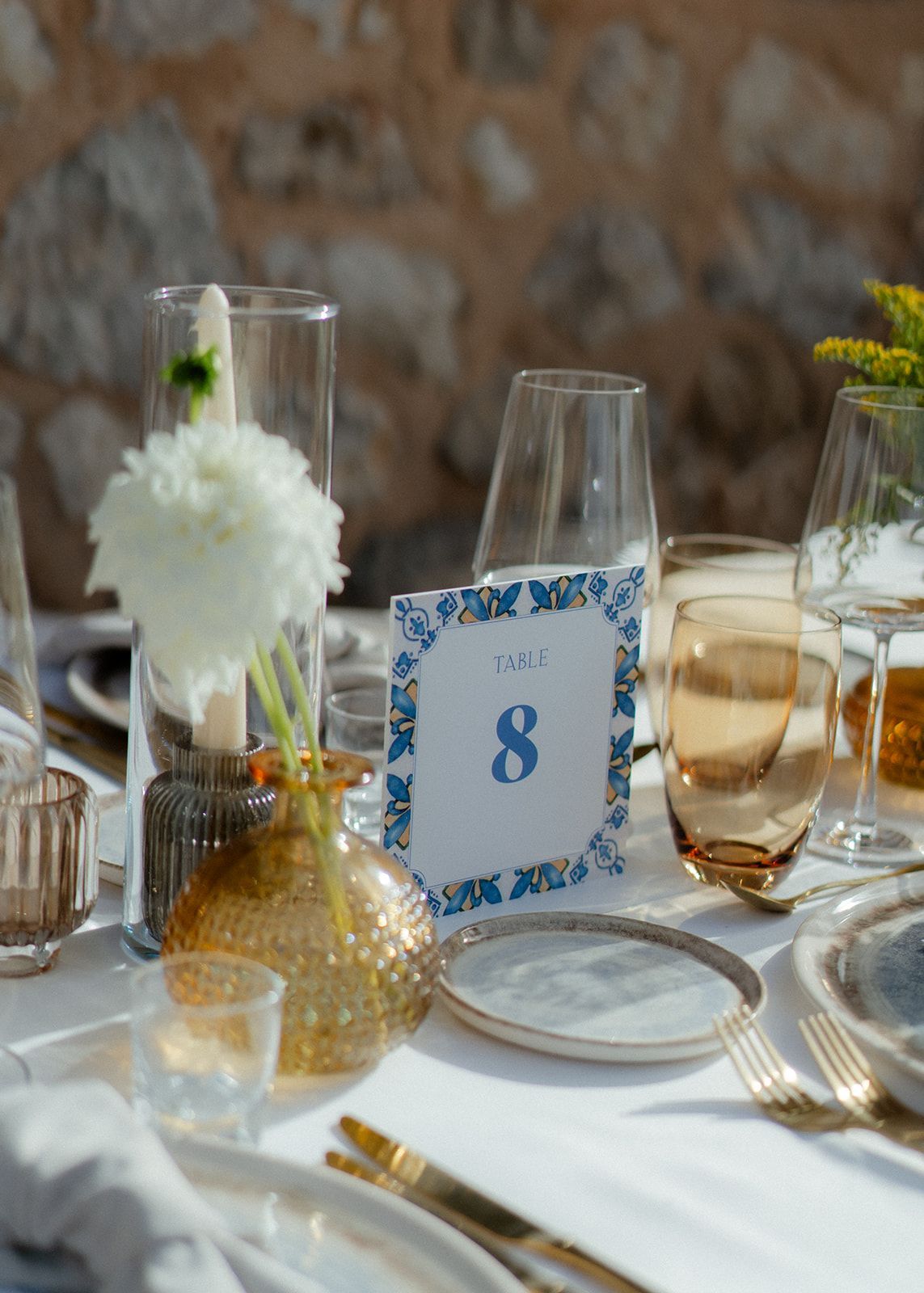 Sitzplan und Empfangsbereich der Hochzeit auf Mallorca